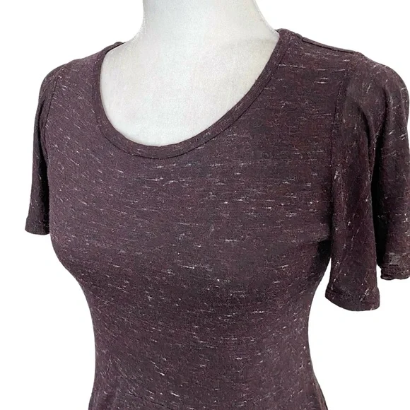 Anthropologie Dolan Plum Boho Flutter Sleeve Mini Layered T Shirt Stretch Dress - Picture 4 of 11